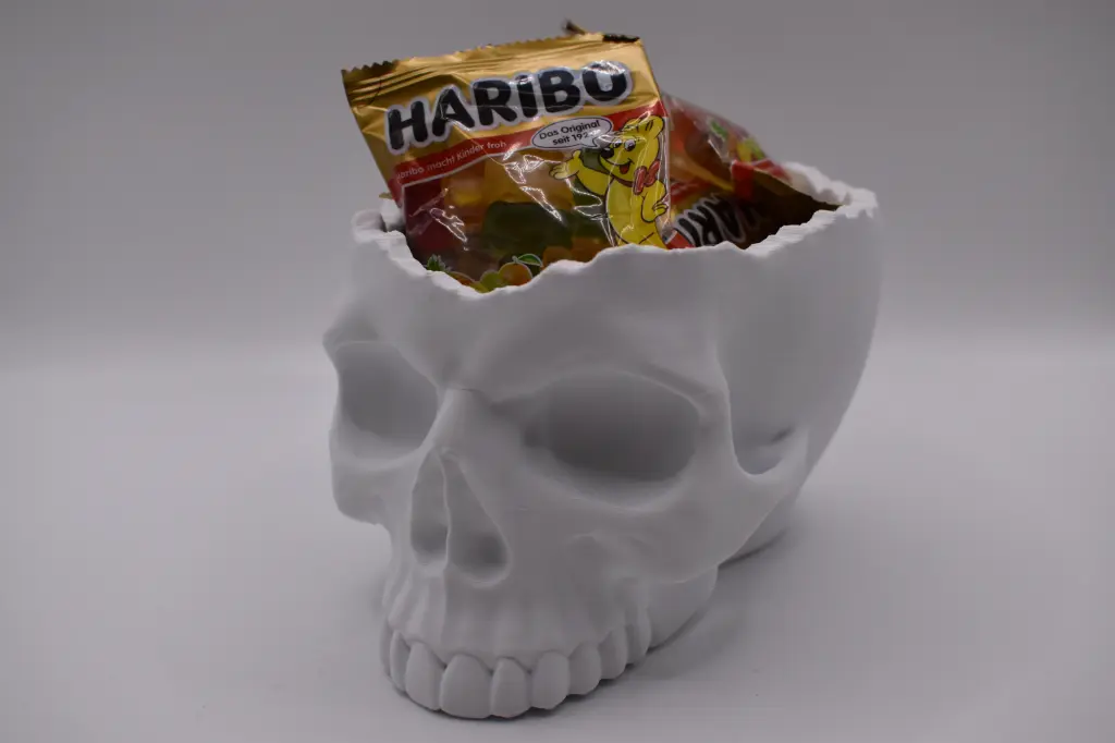 Schädel Süßigkeitenschüssel für Halloween